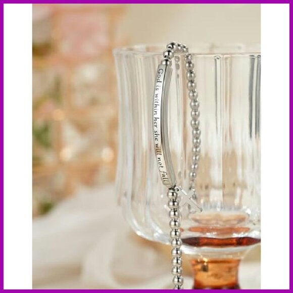 Inspirational Bible Verse Bracelet Stainless Steel 9" Adjustable Christian - Picture 4 of 8